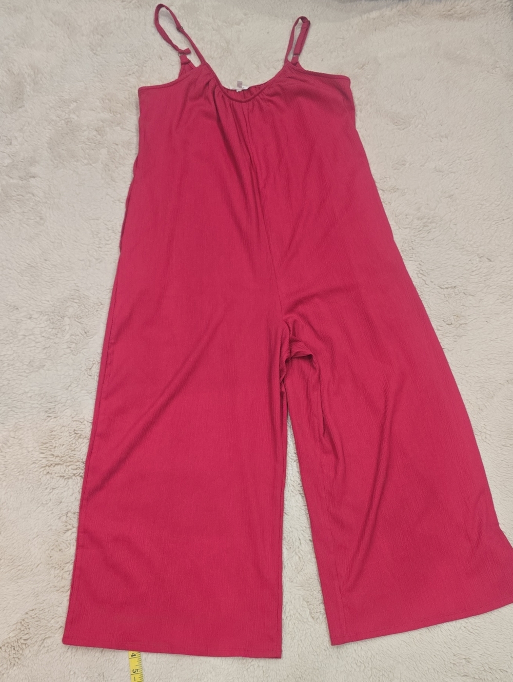 Maurices Hot Pink Spaghetti-Strap Wide-Leg Jumpsuit